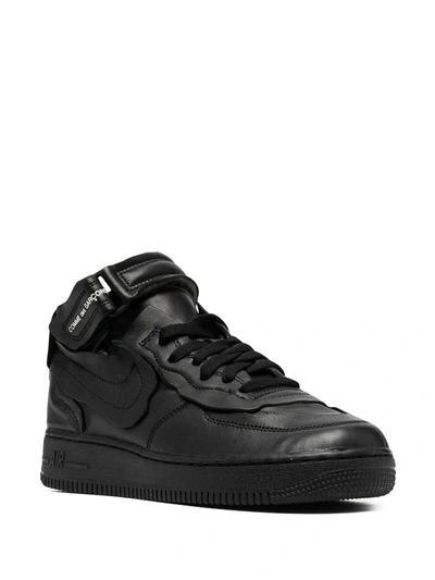 Shop Comme Des Garçons X Nike Air Force 1 Trainers In Black