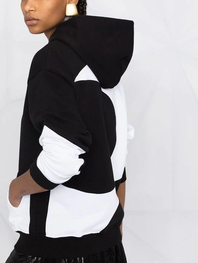 Shop Givenchy Abstract-print Hoodie In Black