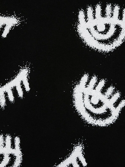Shop Chiara Ferragni Graphic-print Cotton Sweatshirt In Black