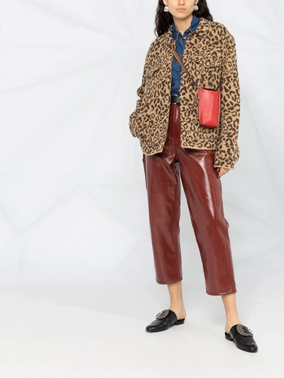 Shop Alanui Leopard-print Button-fastening Cardigan In Neutrals