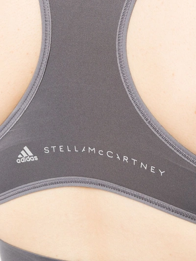 Shop Adidas By Stella Mccartney Truepace Sports Bra In Grey