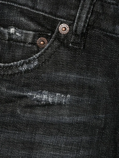 Shop Dsquared2 Distressed-finish Denim Jeans In Black