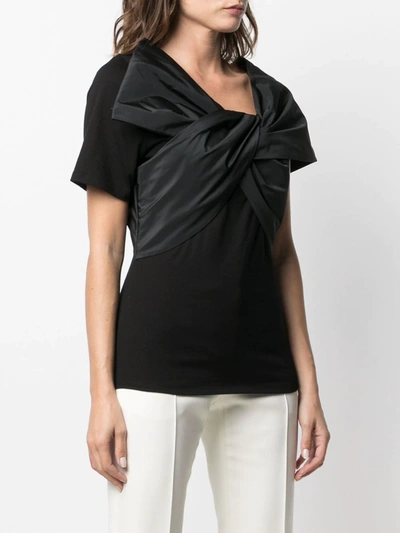 Shop Alexander Mcqueen Bow-detail T-shirt In Black