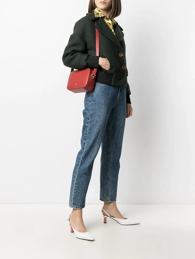 Shop Furla Block Mini Crossbody Bag In Red