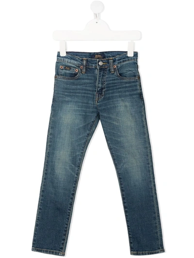 Polo Ralph Lauren Mid-rise Straight Jeans In Blue