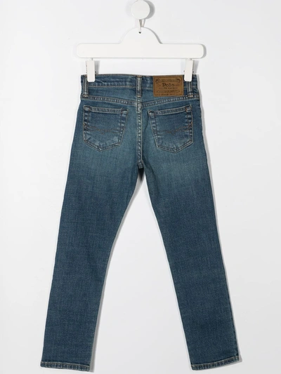 Shop Ralph Lauren Mid-rise Straight Jeans In Blue