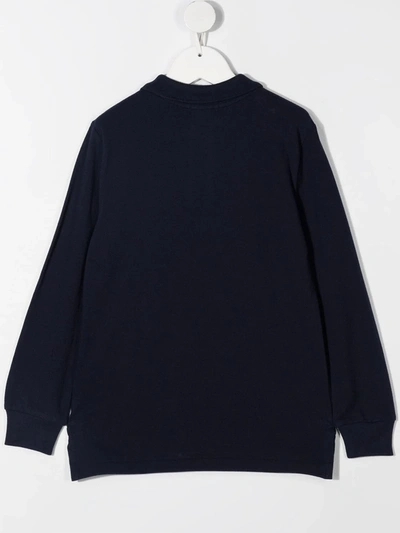 Polo Ralph Lauren Logo-patch Polo Shirt In Blue