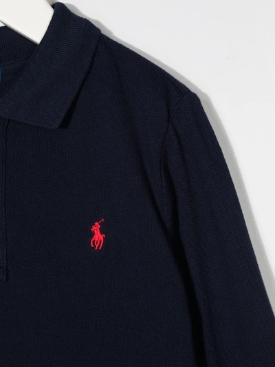 Shop Ralph Lauren Logo-patch Polo Shirt In Blue