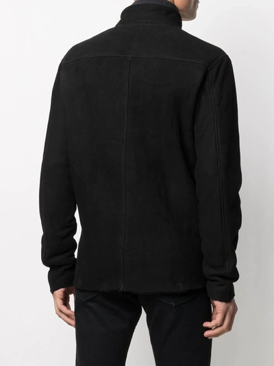Shop Giorgio Brato Suede Zip-up Jacket In Black