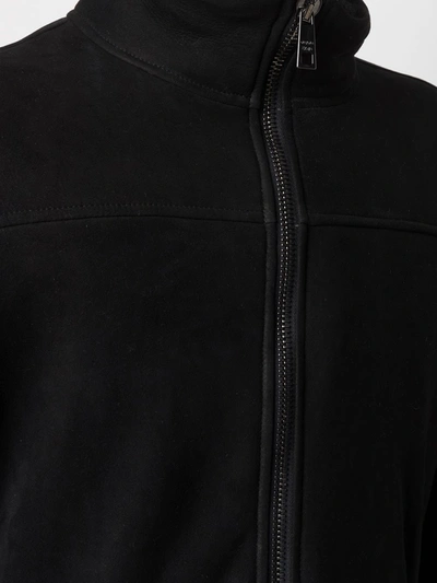 Shop Giorgio Brato Suede Zip-up Jacket In Black