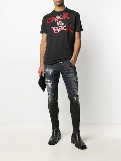 Shop Dsquared2 Ripped Skinny Jeans In Black