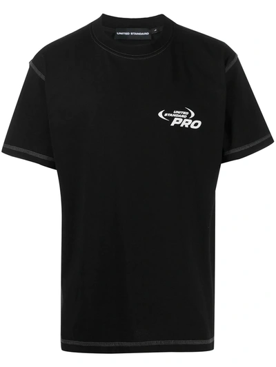 Shop United Standard Pro-print Cotton T-shirt In Black