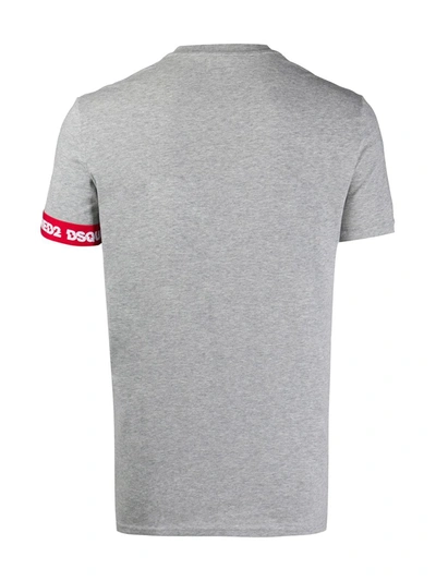 Shop Dsquared2 Logo-tape Lounge T-shirt In Grey