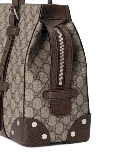 Shop Gucci Gg Supreme Tote Bag In Brown