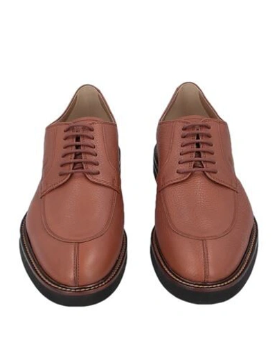 Shop Tod's Man Lace-up Shoes Brown Size 9 Soft Leather