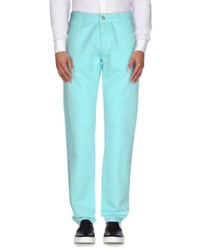 Shop Dirk Bikkembergs Casual Pants In Turquoise