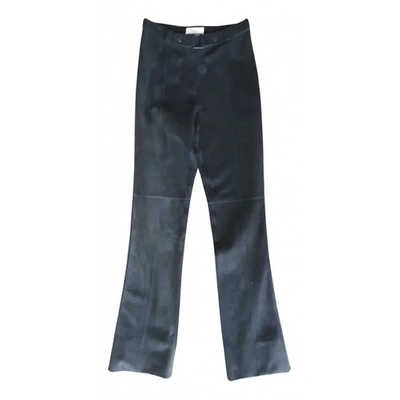 Pre-owned Givenchy Black Leather Trousers