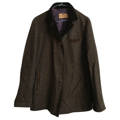 ETRO Pre-owned Wool Caban In Brown