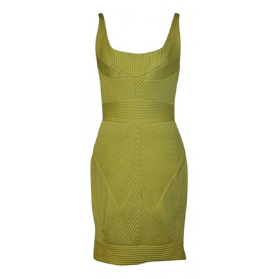 Pre-owned Zac Posen Silk Dress In Yellow