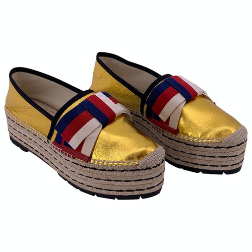 gucci gold espadrilles