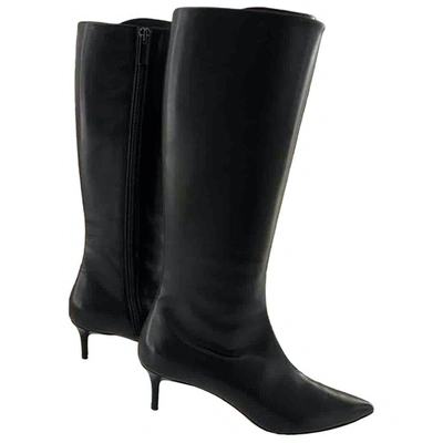 Pre-owned Christopher Kane Leather Boots In Black