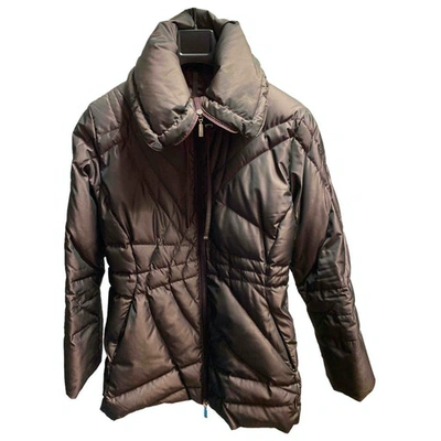 Pre-owned Moncler Puffer In Burgundy