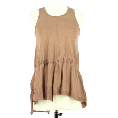 Pre-owned Paul Smith Silk Top In Brown