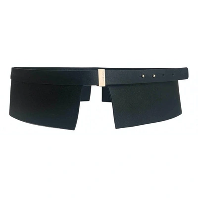 Pre-owned Costume National Black Leather Belt