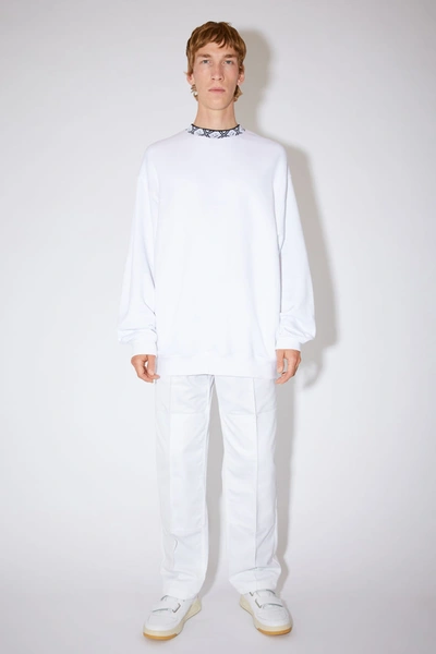 Acne Studios White Velcro Perey Sneakers In White