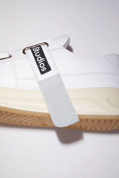 Acne Studios White Velcro Perey Sneakers In White