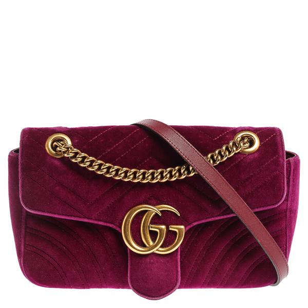 purple velvet gucci bag