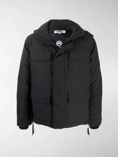 Shop Junya Watanabe Padded Zip-up Down Jacket In Black