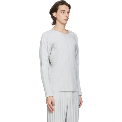 HOMME PLISSE ISSEY MIYAKE 灰色 BASICS 长袖 T 恤