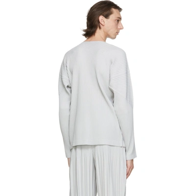 HOMME PLISSE ISSEY MIYAKE 灰色 BASICS 长袖 T 恤