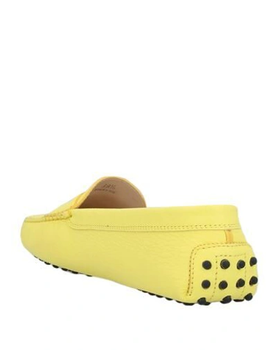 Shop Tod's Woman Loafers Yellow Size 6.5 Soft Leather