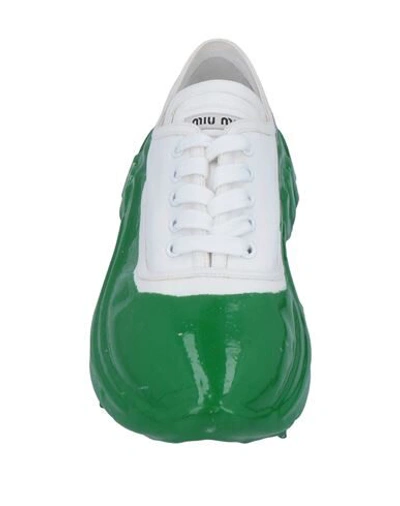 Shop Miu Miu Sneakers In Green