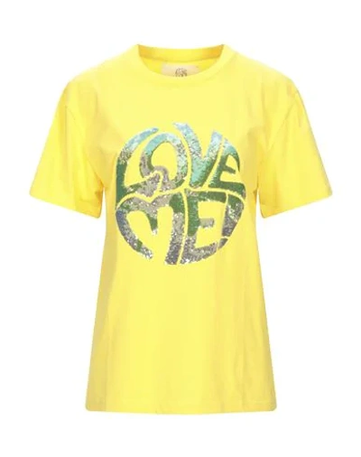 Shop Alberta Ferretti Woman T-shirt Yellow Size M Organic Cotton