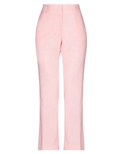Shop Msgm Woman Pants Pink Size 4 Virgin Wool