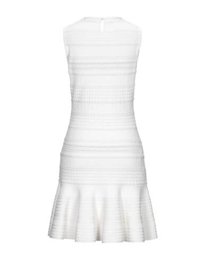 Shop Alexander Mcqueen Woman Mini Dress White Size L Viscose, Polyester, Silk, Polyamide, Elastane