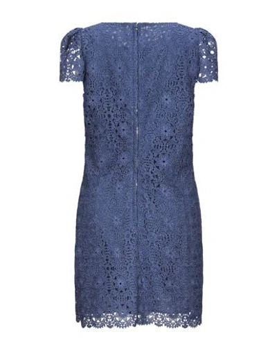 Shop Blumarine Short Dresses In Dark Blue