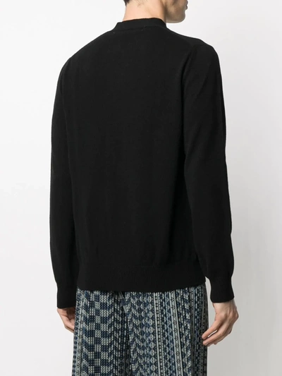 Shop Comme Des Garçons Play Heart Logo Button-down Cardigan In Black