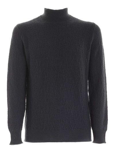 Shop Kangra Cashmere High Neck Pullover In Dark Grey