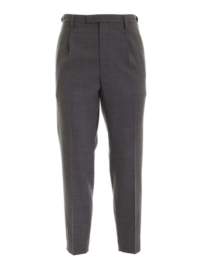 Shop Barena Venezia Masco Frare Pants In Melange Grey