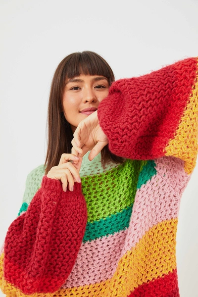Shop Farm Rio Rainbow Sweater In Multi