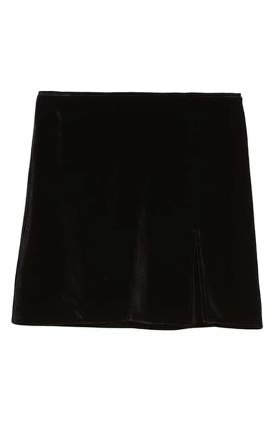Shop Reformation Cleo Velvet Miniskirt In Black