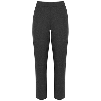 Shop Eileen Fisher Charcoal Slim-leg Jersey Trousers