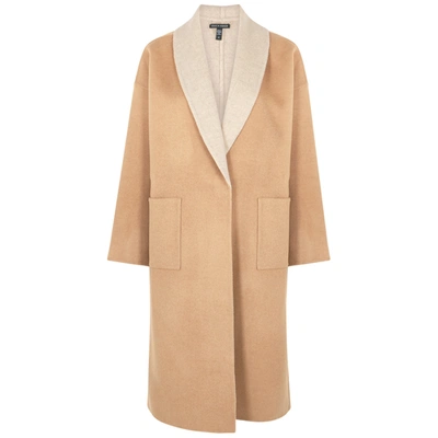 Shop Eileen Fisher Camel Reversible Wool-blend Coat