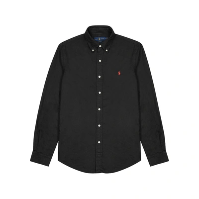 Shop Polo Ralph Lauren Black Cotton Oxford Shirt