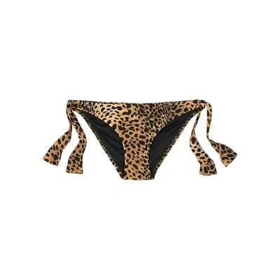 Shop Melissa Odabash Ponza Cheetah-print Bikini Briefs In Brown