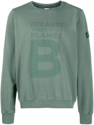 Shop Ecoalf Great B Rib-trimmed Sweatshirt In Green